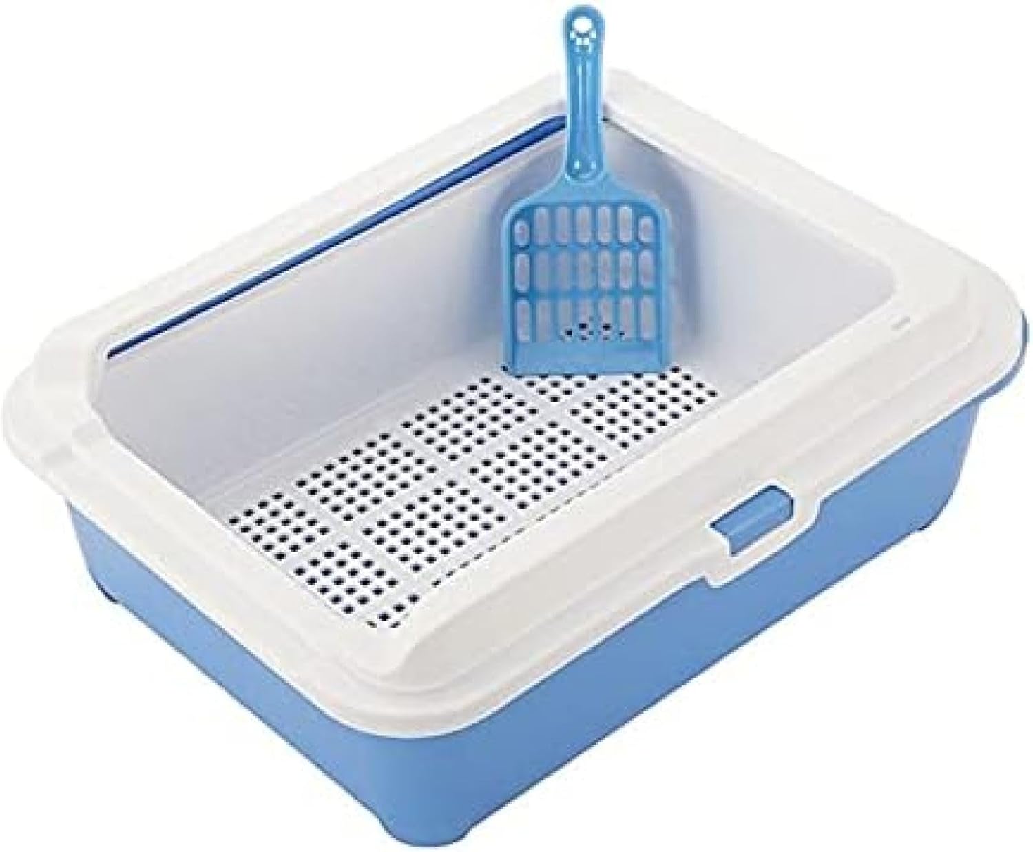 猫用トイレ本体 スクープが付いている、小さな猫のためのきれいな猫のための簡単な猫のゴミ箱の開いた上の猫のゴミ箱の鍋 清潔トイレ|サステナライフ