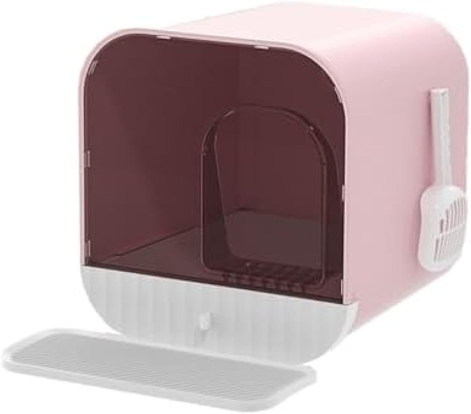 猫 トイレ 大容量 掃除簡単 脱臭抗菌 組み立てしやすい 猫用トイレ本体 ネコトイレ 大容量 大型 砂の飛び散ら防止 掃除簡単 脱臭抗菌 組み立てしやすい 引き出し付き おしゃれ 41*41*40cm|サステナライフ