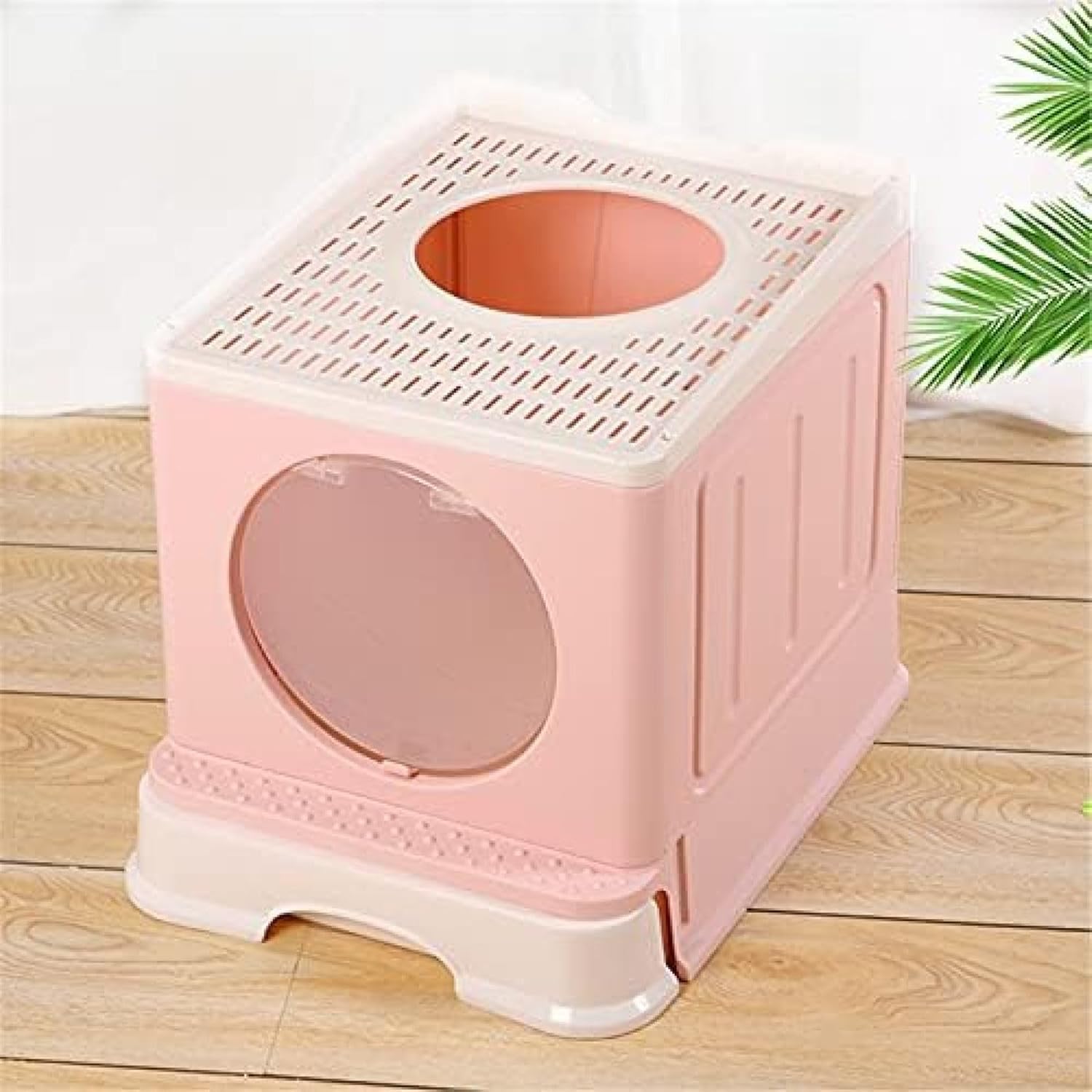 猫用室内用便器本体 蓋付き添い人の折りたたみ式猫の紙くずかご、囲まれた猫の室内用便器、いの一番エントリー押しとどめる猫の室内用便器、好いたらしいにし分かりやすい もの堅い室内用便器