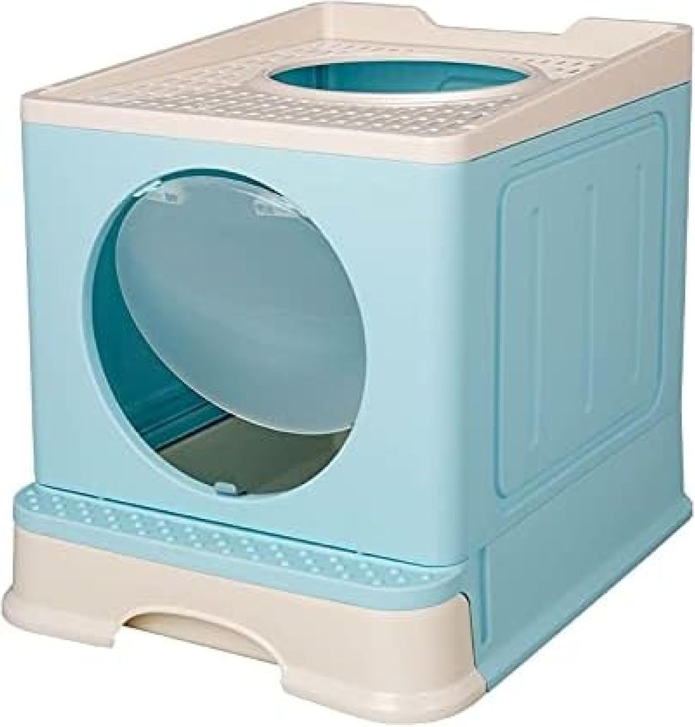 猫の室内用便器 ペットトイレベッドパンビッグスペースアンチスプラッシュキャッツゴミ箱折りたたみ猫 トイレトレイペットクリーンセプライ 愛玩動物の猫の室内用便器抽き出し印字機の大きな猫糞流域面積 トレー・トイレ容器-猫用品
