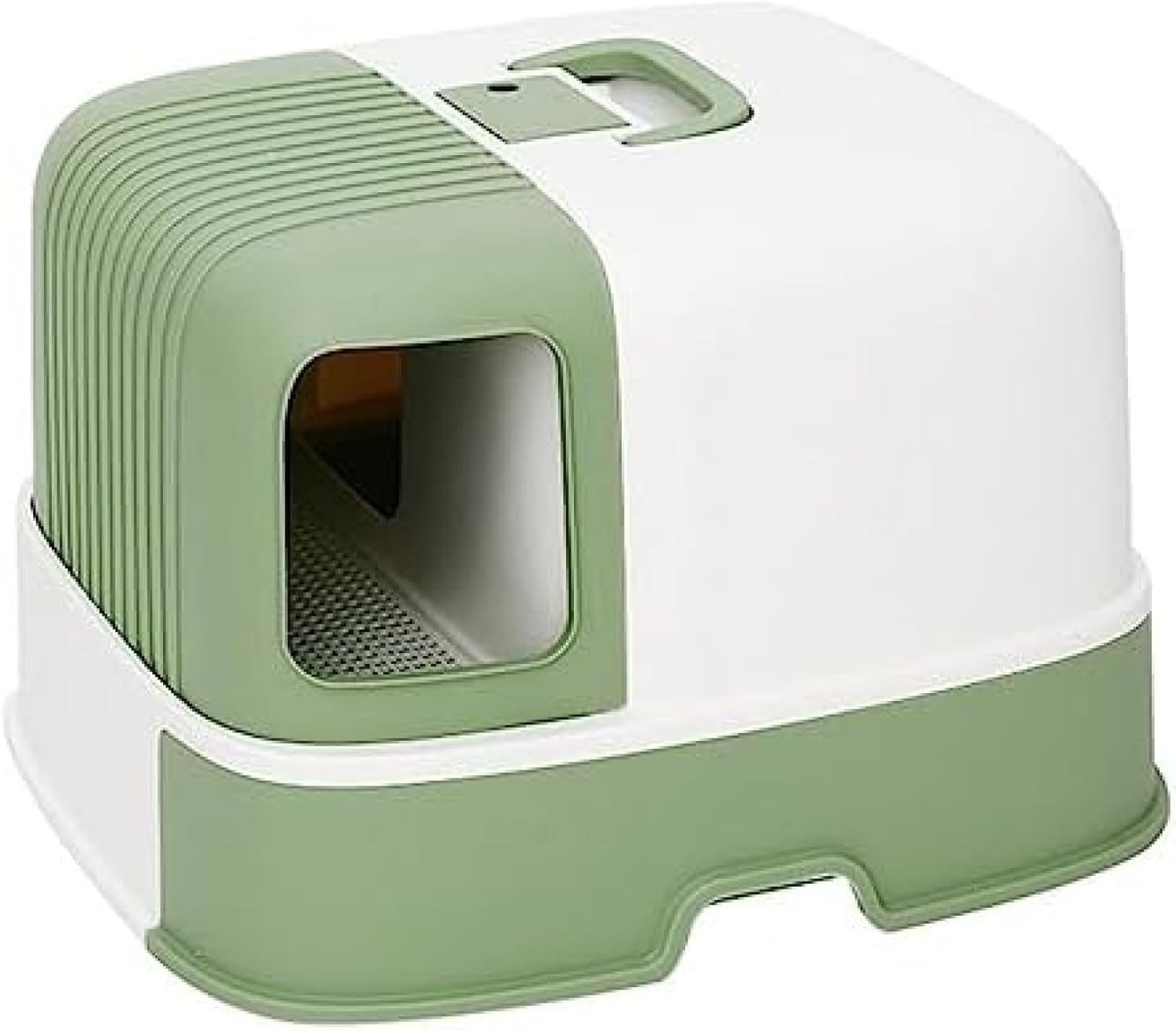 猫トイレ ドーム型 猫用トイレ本体 清潔 掃除しやすい 飛び散らない 足に砂残らない フルカバー 大型猫 臭い防止 折りたたみ スコップ付き 完全密閉 砂落とし 廊下 猫用品 52x47x36cm｜サステナライフ 20,577円