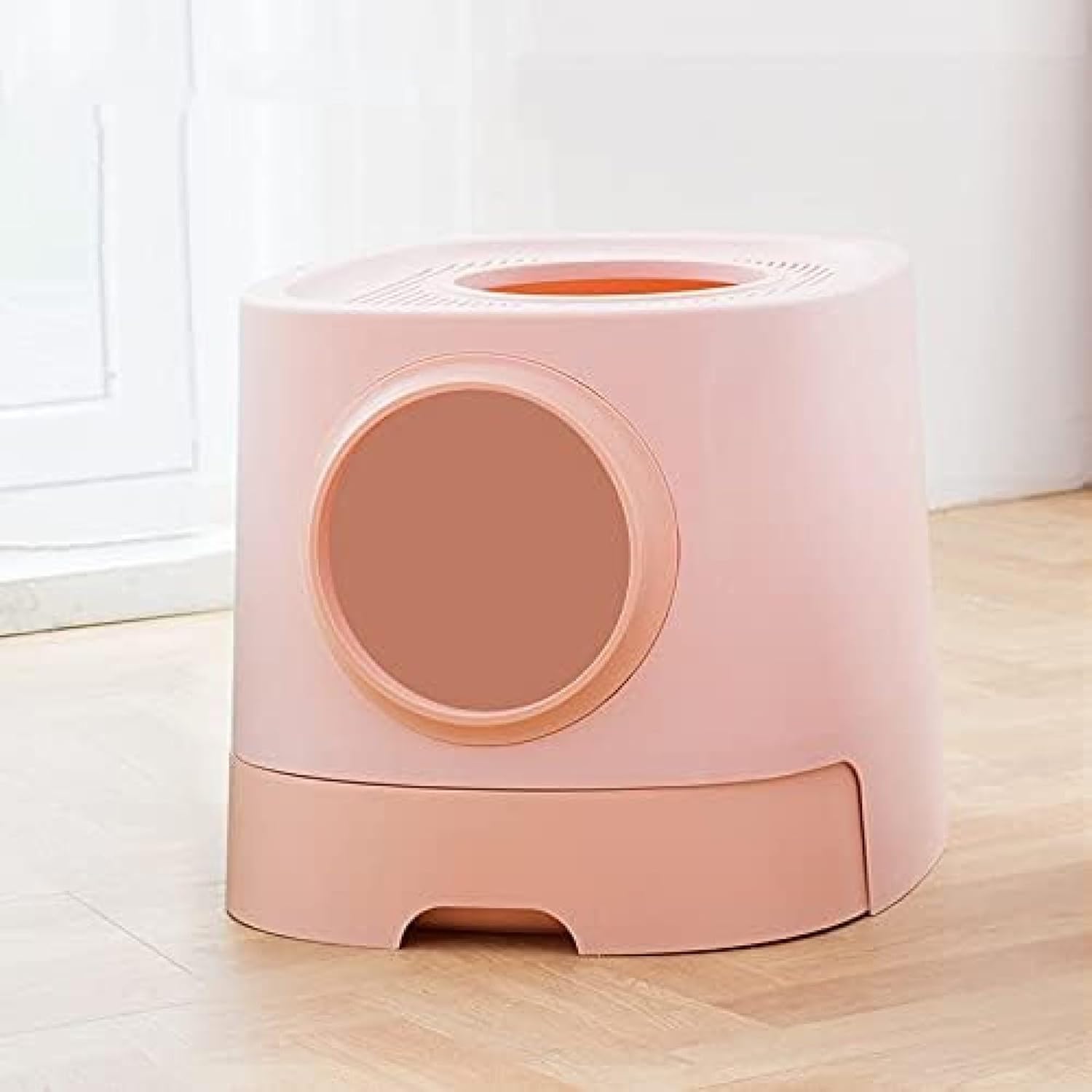 猫 室内用便器 上から 猫室内用便器 上から入る 猫用 室内用便器 本体 猫砂が飛び散らない 2部屋の入り口式 大型 多頭飼い 飛び散り押しとどめる ねこ 猫 シャヴェル付