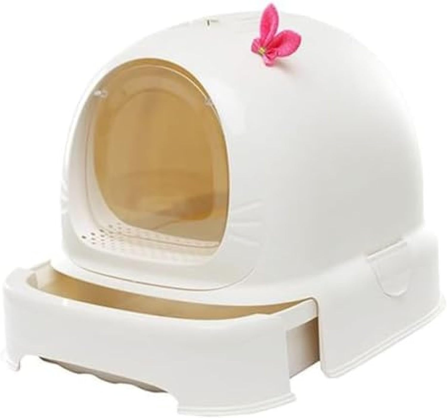 ペット ペットグッズ 猫用品 猫 トイレタリー用品 猫砂 トレーナー トイレ容器 猫用トイレ ネコ 猫トイレ 本体 キャット 飛散防止 ふた付き バイカラー ドーム型 ドームタイプ 取っ手つき 52*｜サステナライフ 26,966円
