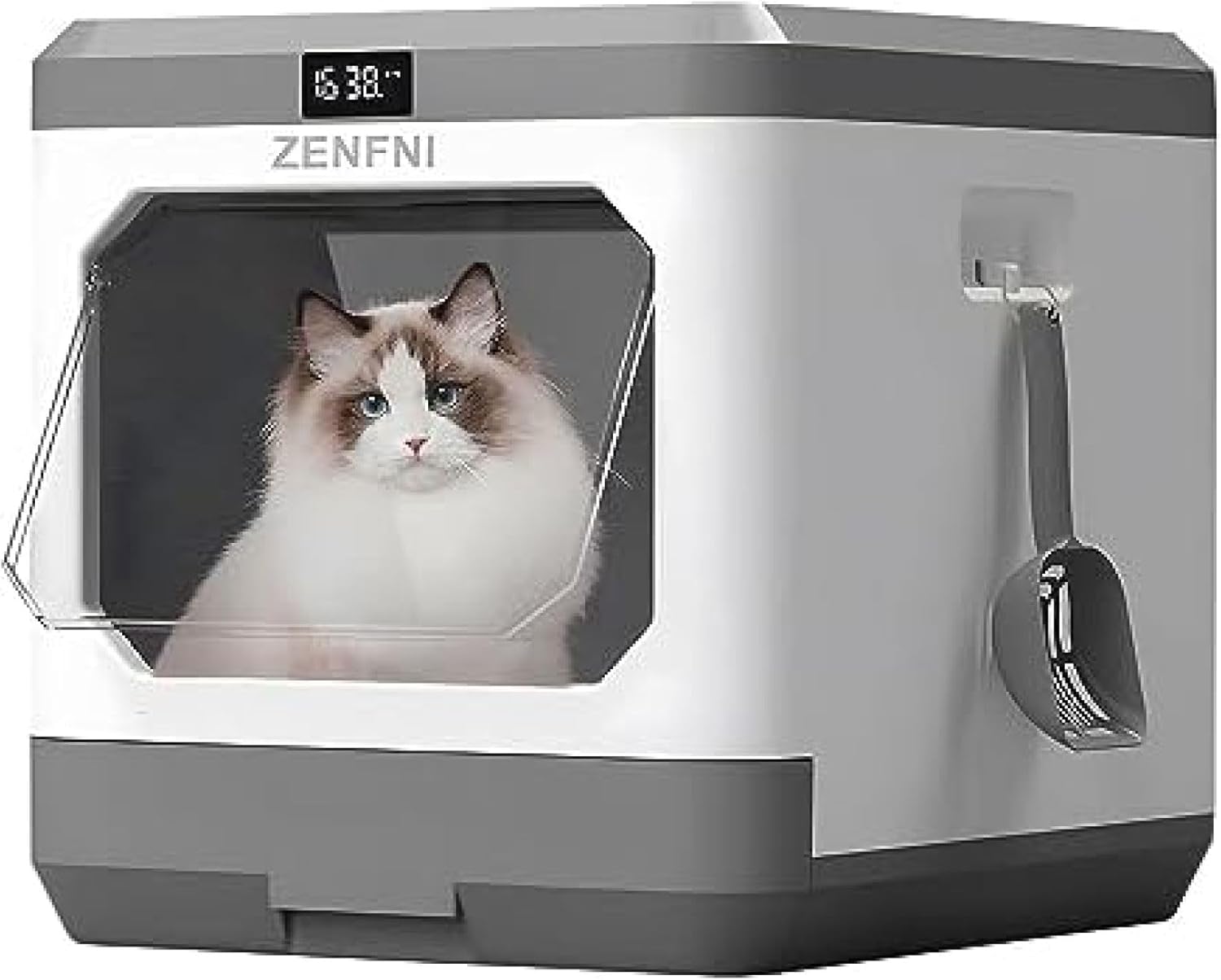 猫室内用便器 大型 猫用室内用便器 自動小銃消臭 抽き出し式 省エネ 猫室内用便器 猫 取り合わせ室内用便器 飛散押しとどめる あき場所ゆとり 当て嵌める飾り気の無い シャヴェル出現率を減らす スコップ付き添い人 専用引っ敷き付き添い人 猫室内用便器