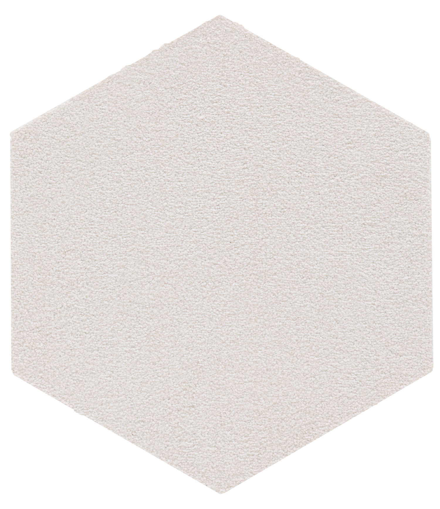 【パールホワイト】ハニカム タイルラグ 六角形 タイルカーペット NATURALS ナチュラルズ 【サイズ：43cm×50cm】日本製 防炎品 防ダニ加工 すべり止め加工 防音 遮音 防汚加工 消臭機能 丸洗いOK