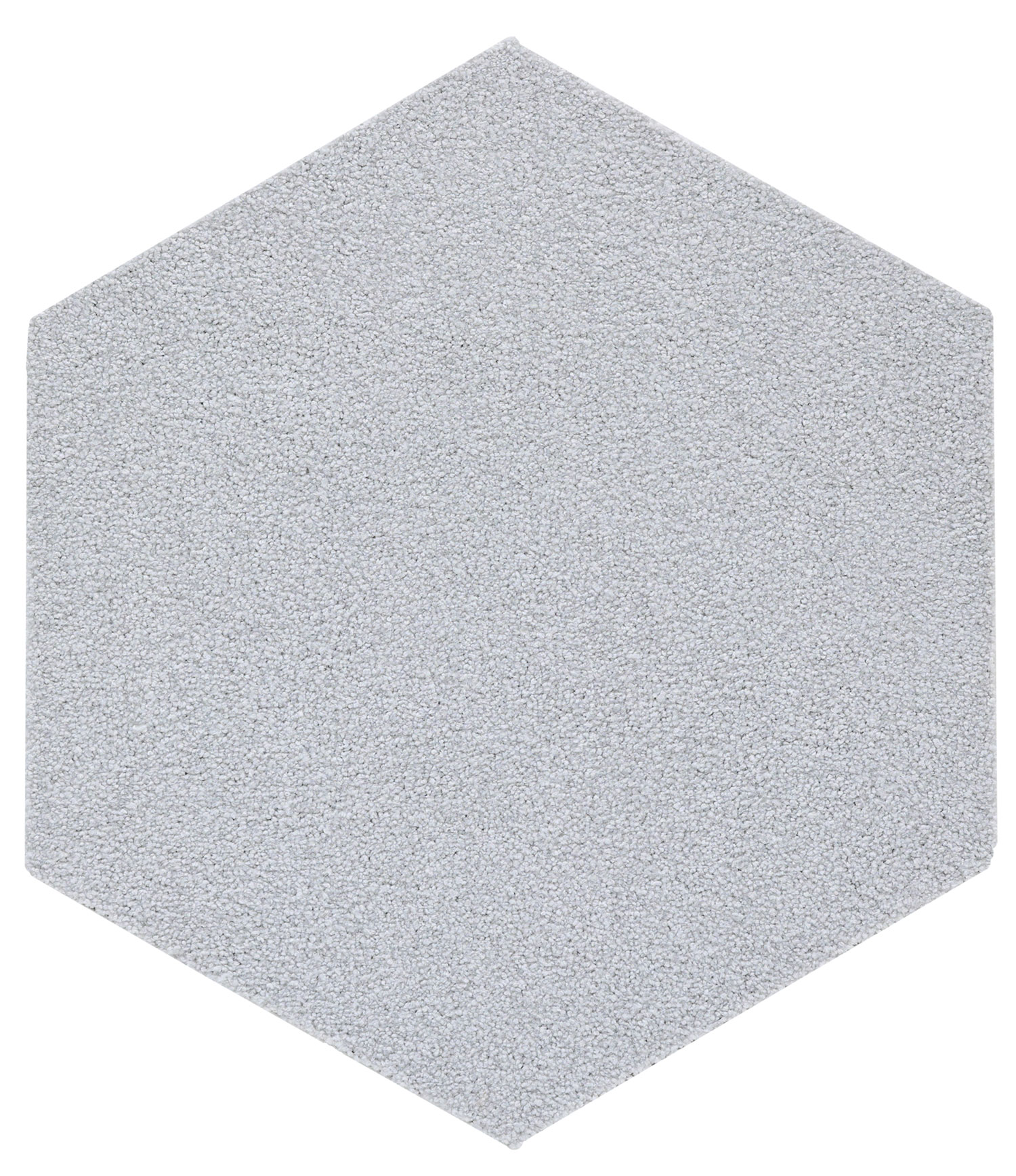 【シルバー】ハニカム タイルラグ 六角形 タイルカーペット NATURALS ナチュラルズ 【サイズ：43cm×50cm】日本製 防炎品 防ダニ加工 すべり止め加工 防音 遮音 防汚加工 消臭機能 丸洗いOK