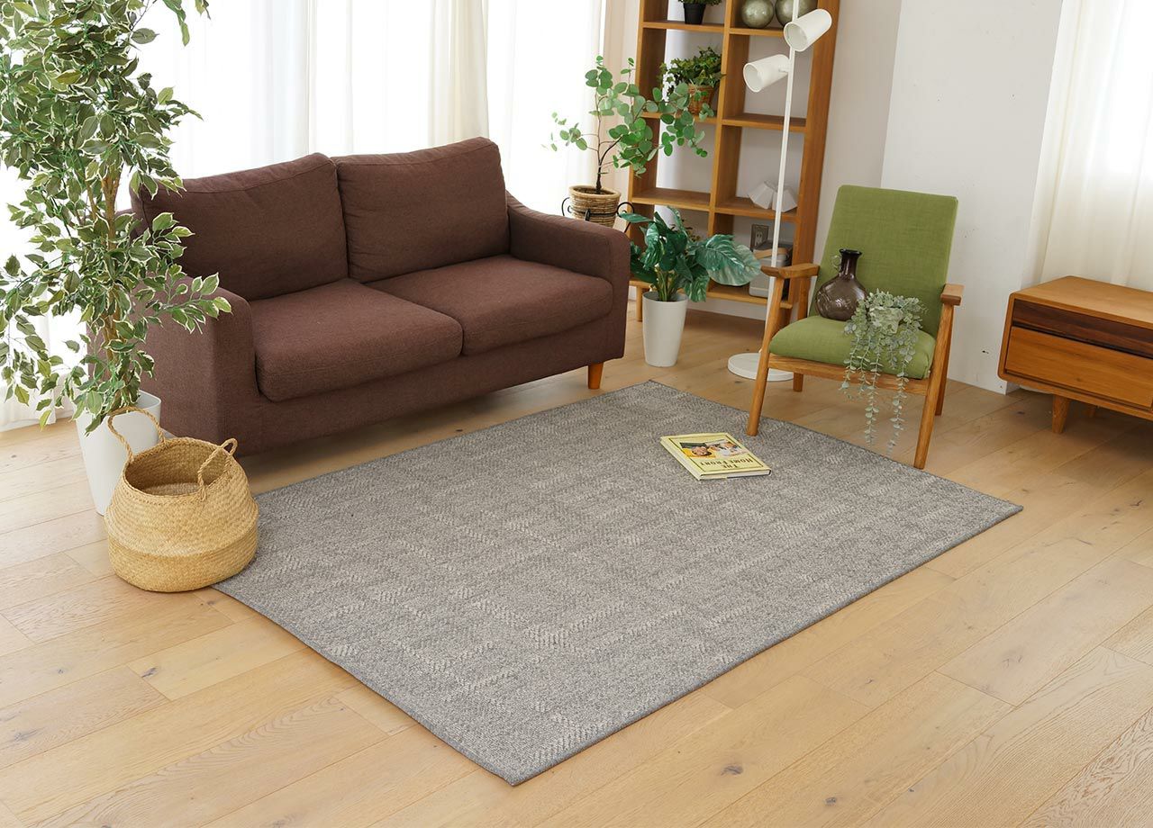 手当たり次第照合のしるし 引っ敷き 引っ敷き【大きさ：約250cm×250糎】日本製 羊毛100% マドラス照合のしるし柄 引っ敷き防炎製作 殺虫剤製作 消臭製作 F☆☆☆☆吸湿・調湿 吸音・防音引っ敷き制電製作 耐熱製作 床暖房装置相応う