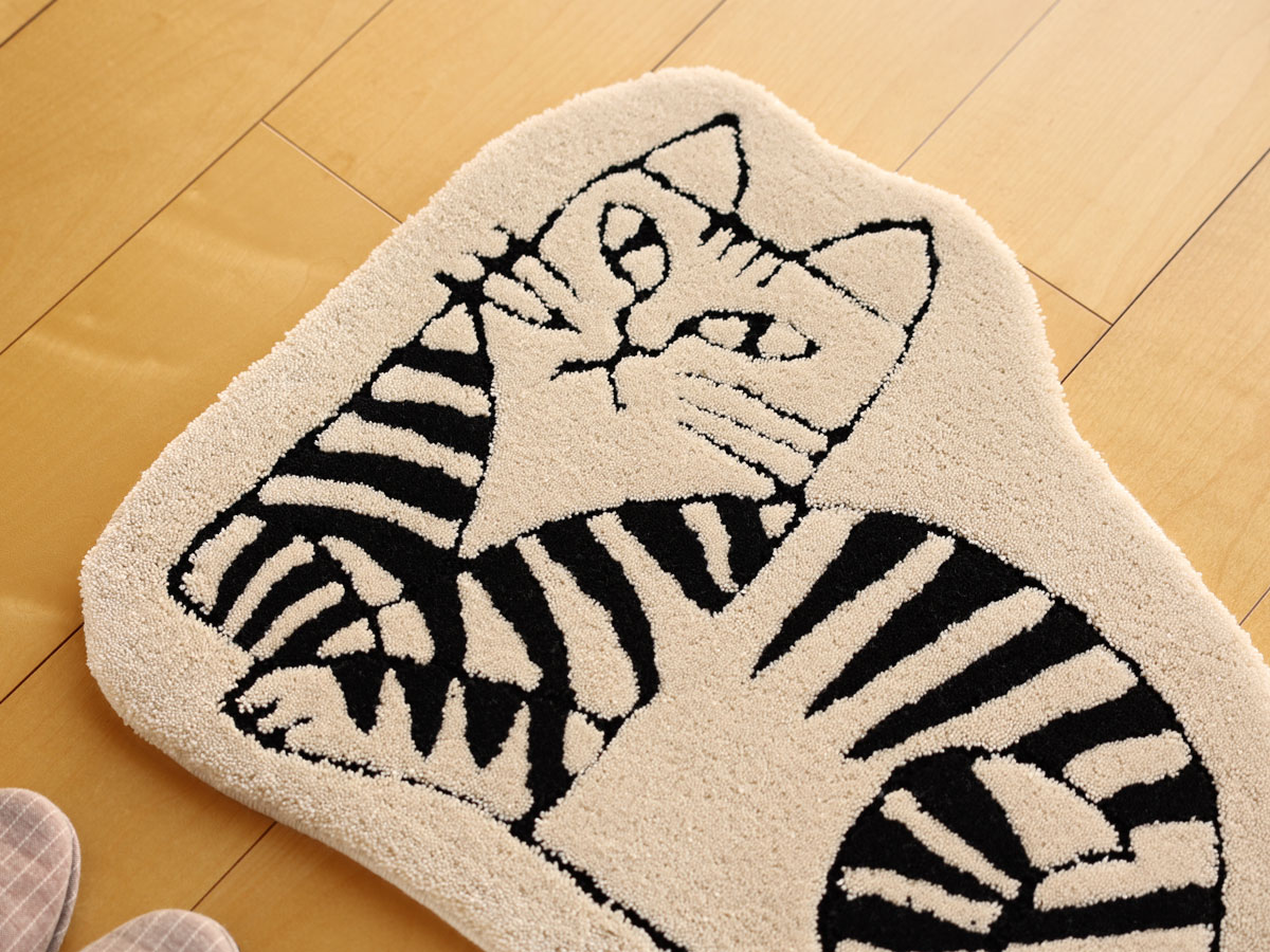 リサ・ラーソン セバスチャン ダイカット マット 【サイズ：約50cm×65cm変形】[QB1498-65] デザイナーズブランド LISA LARSON 日本製 手洗いOK 滑りにくい加工 玄関マット ルームマット