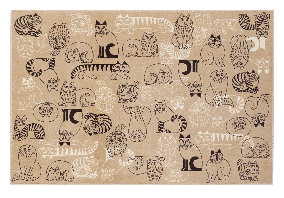 楽天市場】リサ・ラーソン スケッチねこたち ラグマット【サイズ：約