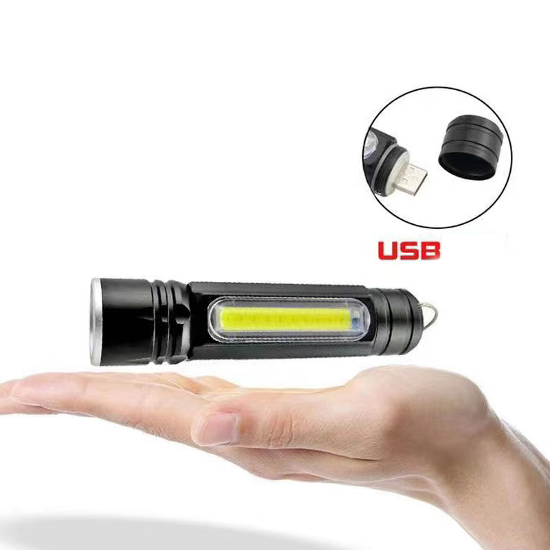 LED 懐中電灯 ハンディライト USB充電式 軽量 キャンプ 登山 アウトドア