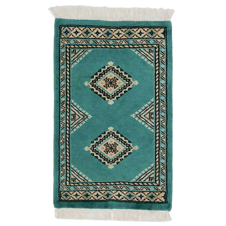 【美品】パキスタン製/絨毯/155x95 楽天市場】パキスタン絨毯 約94cm x 150cm グリーン ミント
