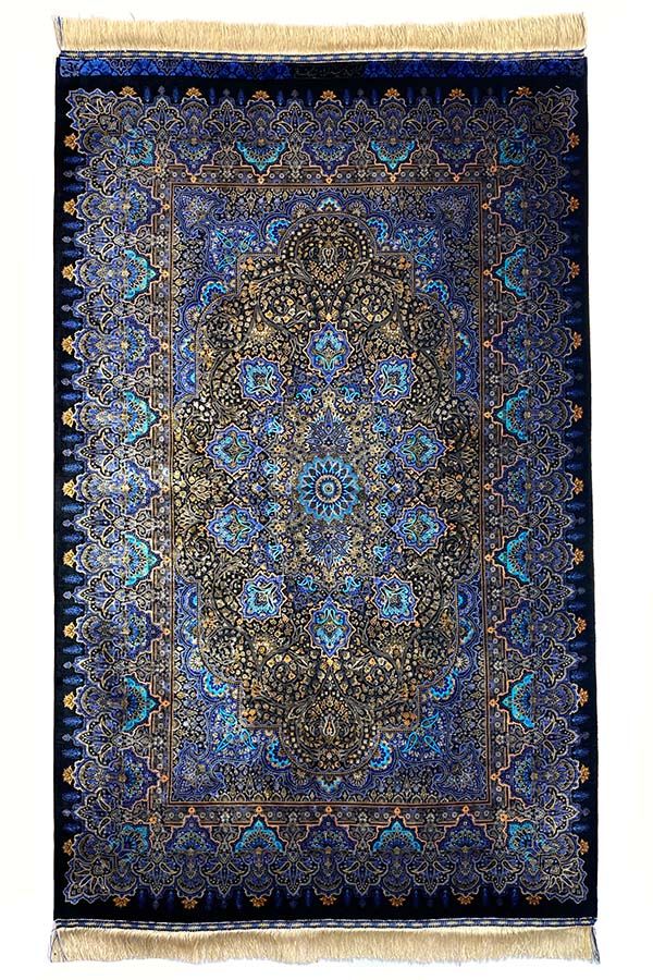 楽天市場】ペルシャ絨毯 クム 約132cm x 200cm 約２畳 リビングサイズ 