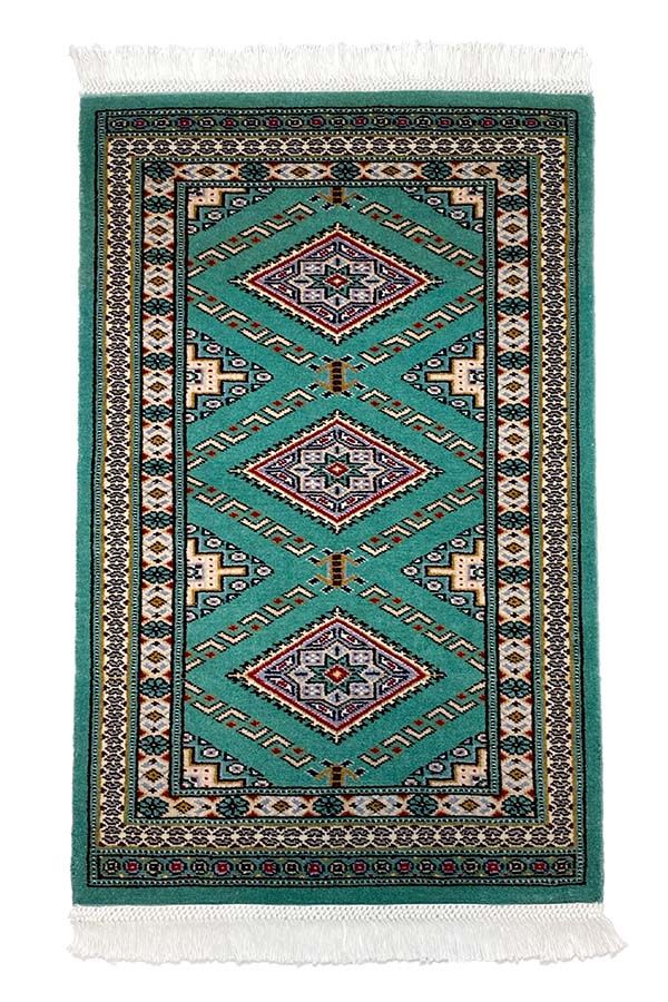 楽天市場】パキスタン絨毯 約94cm x 150cm グリーン ミント