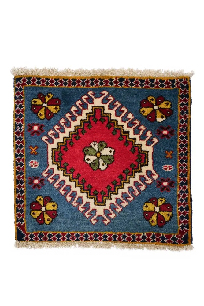 楽天市場】ペルシャ絨毯 ナイン 約30cm x 30cm 座布団サイズ ハート