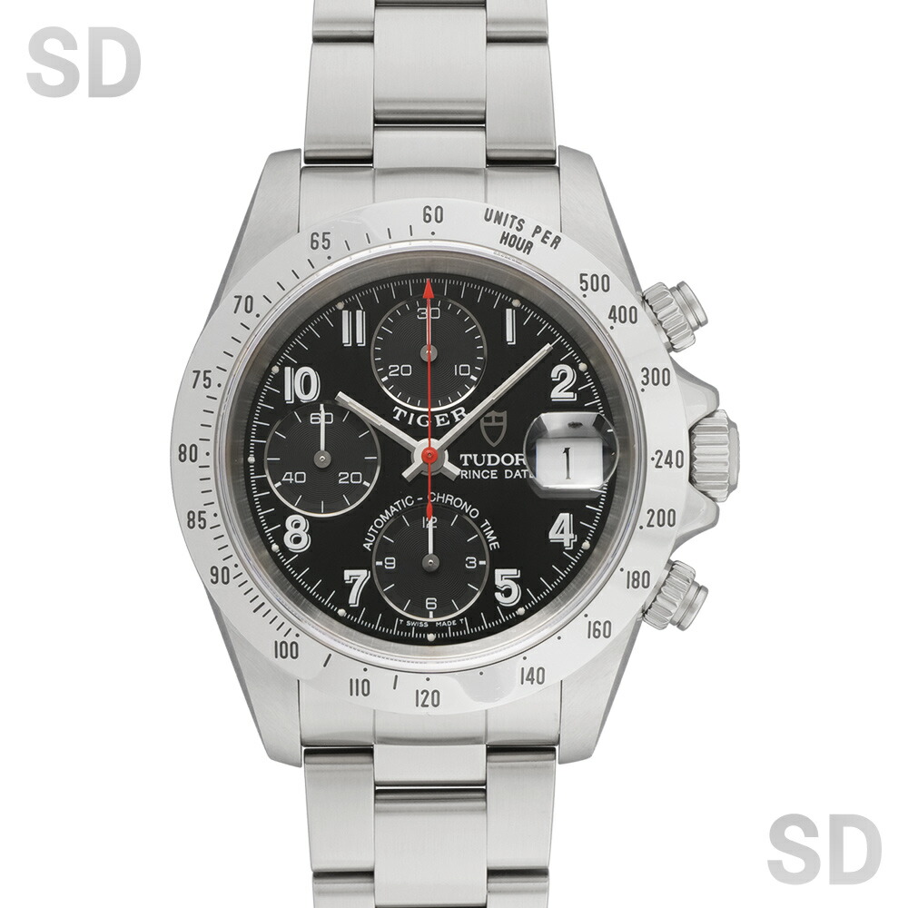 【無利息60回貸し付け金】TUDOR チューダー クロノタイム 虎 79280 黒いこと/アラビア/虎 メンズ 【中古】 腕時計-メンズ腕時計