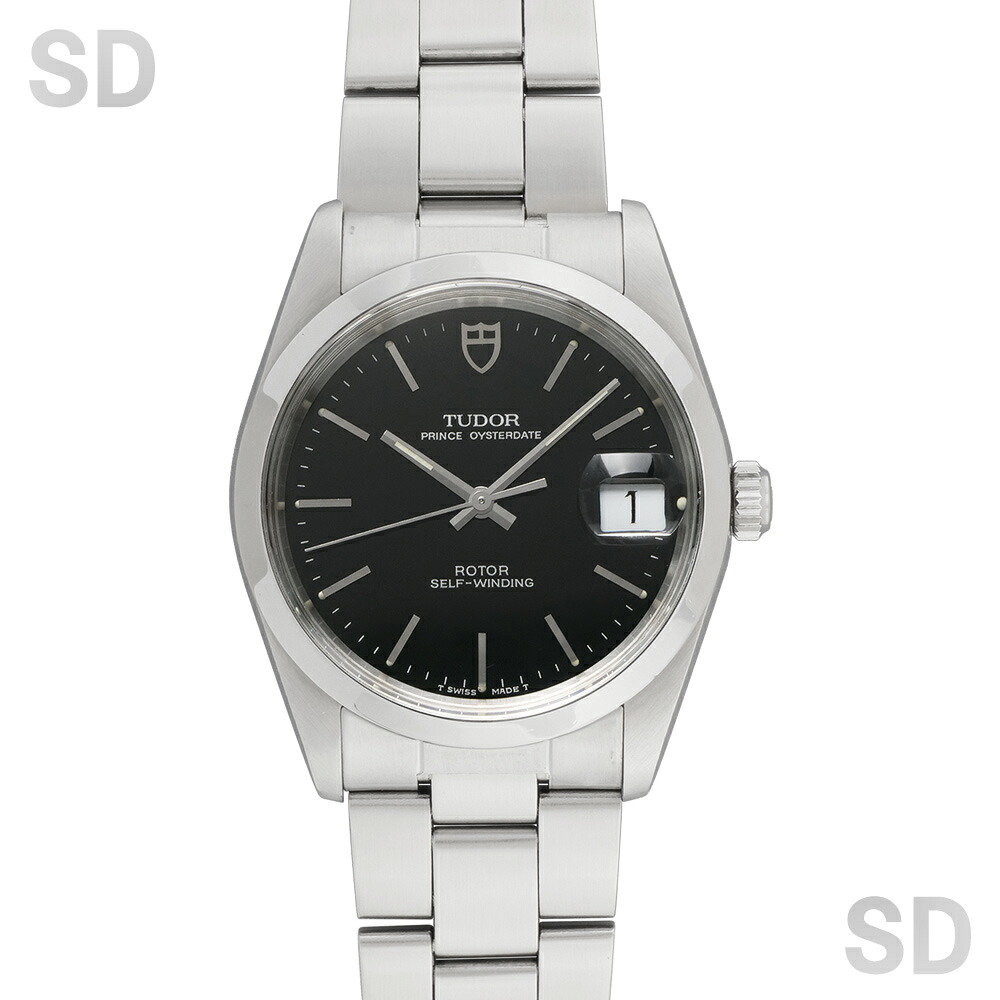【無利子60回貸し付け金】TUDOR チューダー 王子 オイスターデイト 74000N 黒いこと メンズ 【中古】