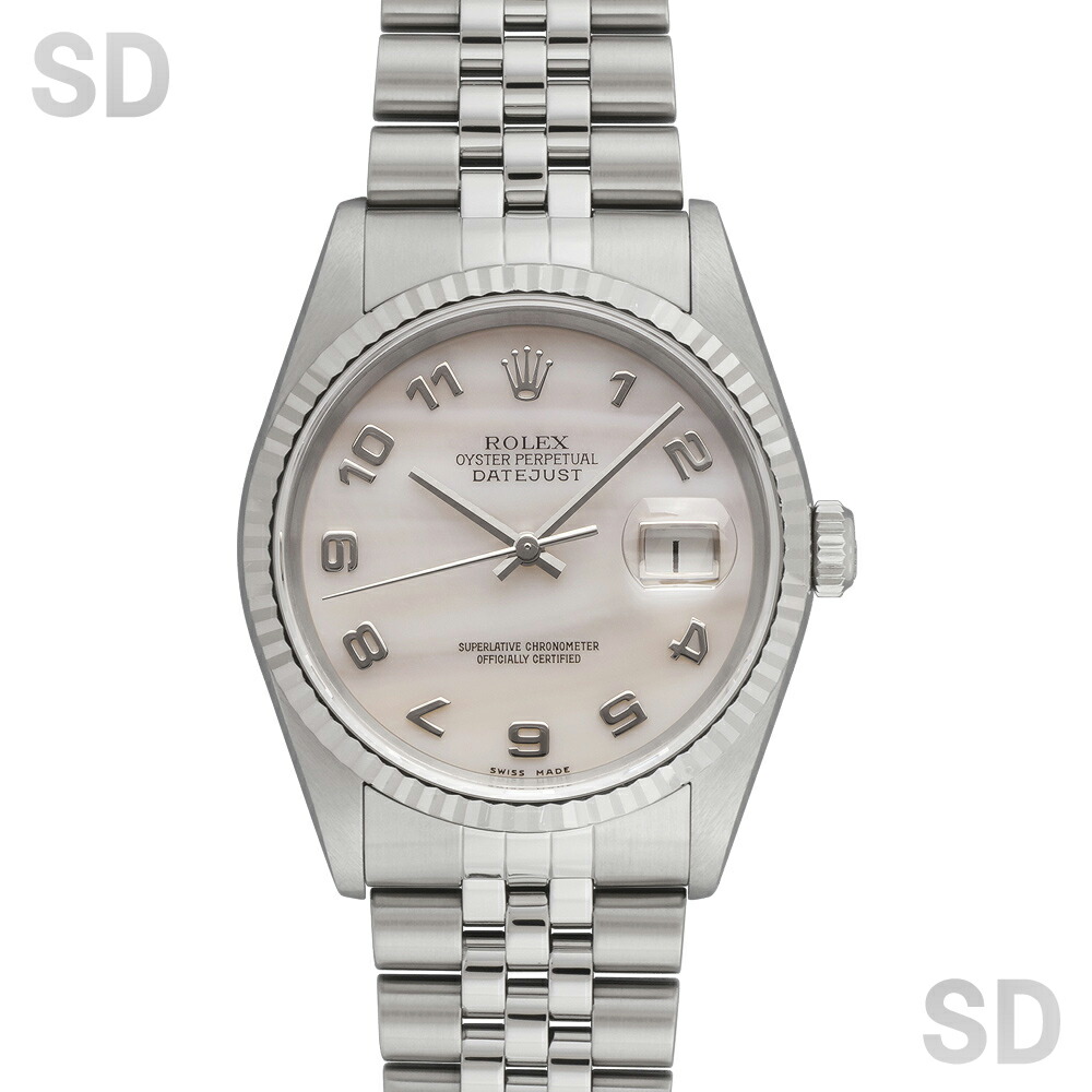 【無金利60回ローン】ROLEX ロレックス デイトジャスト 16234NA ピンクシェル/アラビア メンズ 【中古】