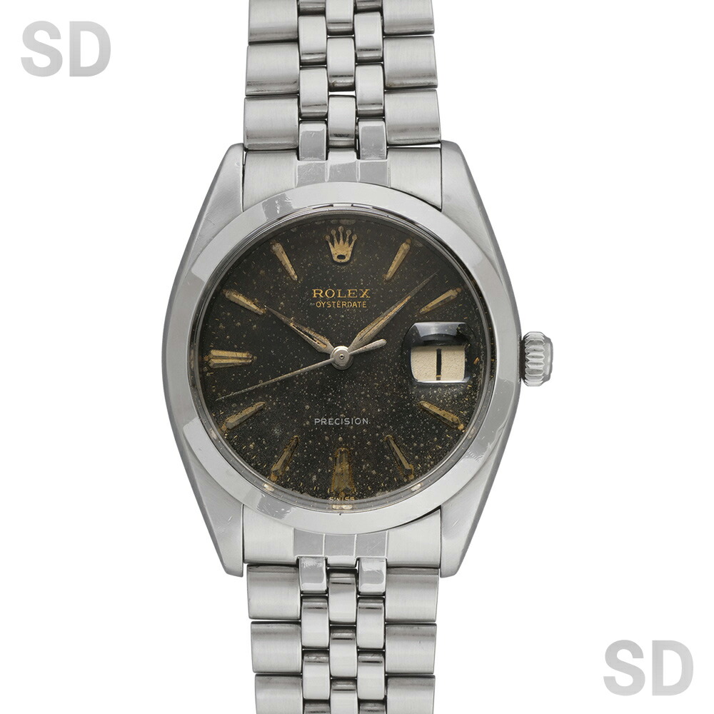 【無金利60回ローン】ROLEX ロレックス オイスターデイト/手巻き 6694 ブラック/ミラー メンズ 【ヴィンテージ・アンティーク】