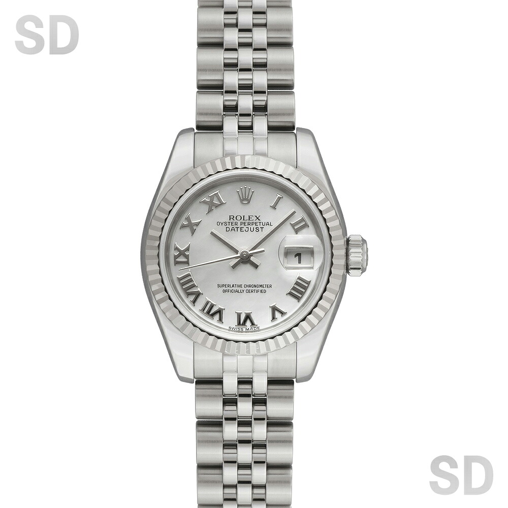 【無金利60回ローン】ROLEX ロレックス デイトジャスト26 179174NR ホワイトシェル/ローマ レディース 【中古】|ロレックス専門店サテンドール