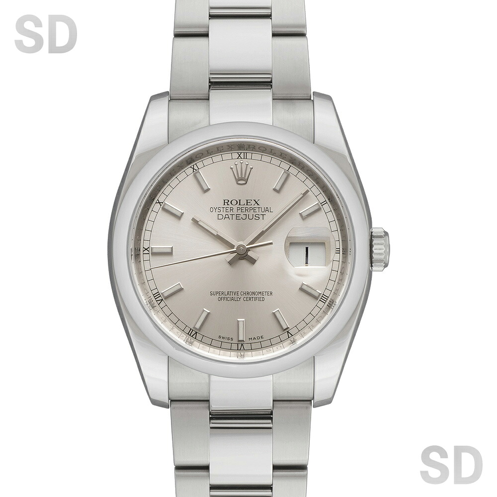 【無金利60回ローン】ROLEX ロレックス デイトジャスト36 116200 シルバー メンズ 【中古】