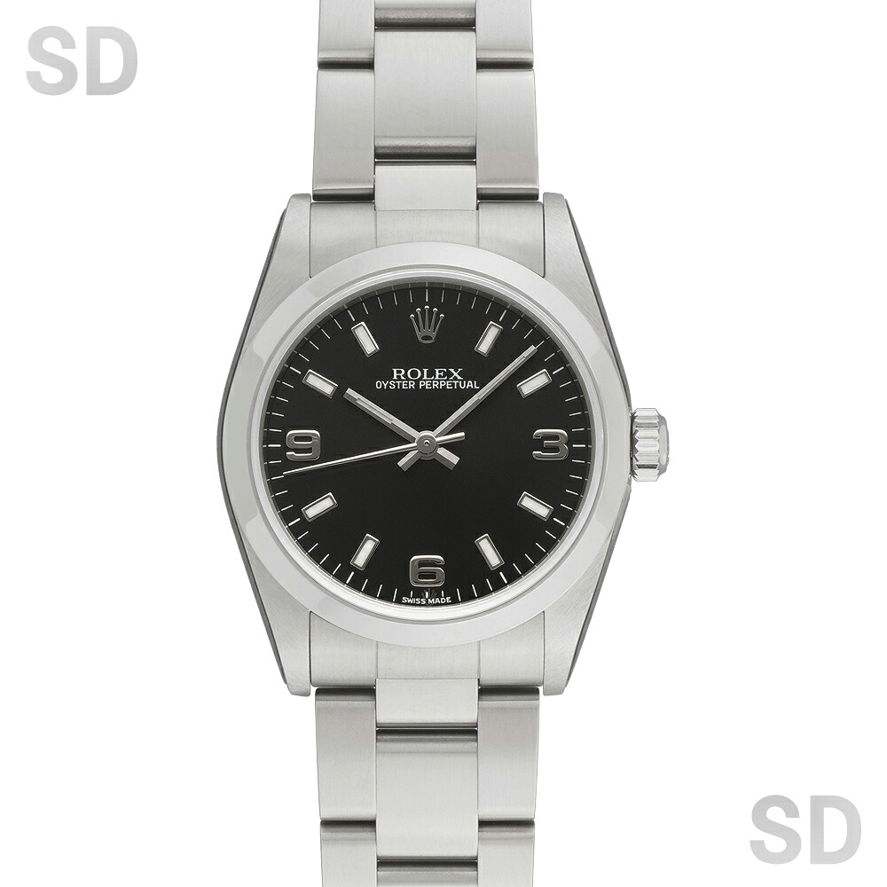 【無金利60回ローン】ROLEX ロレックス オイスターパーペチュアル 77080 ブラック369 ボーイズ 【中古】