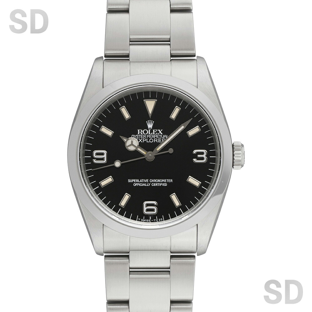 【無金利60回ローン】ROLEX ロレックス エクスプローラーI 14270 ブラック メンズ 【中古】