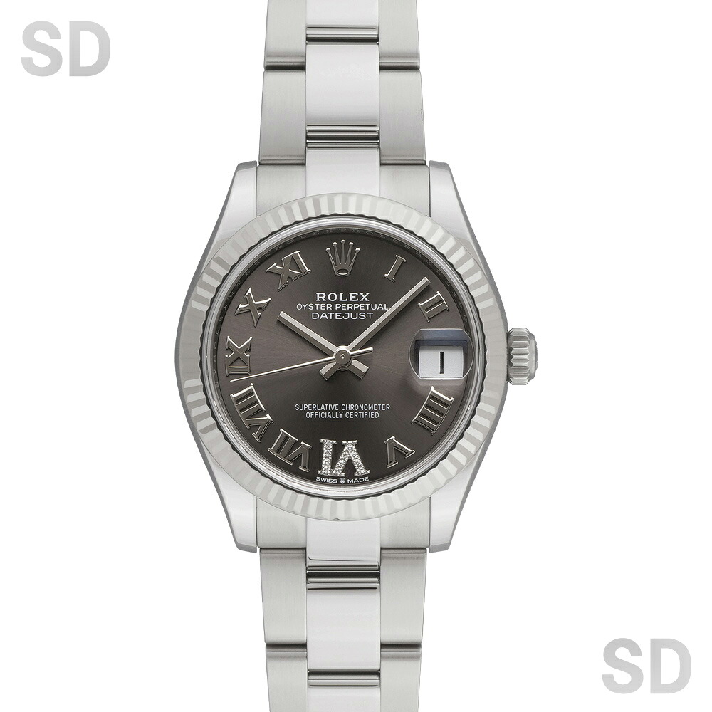 【無金利60回ローン】ROLEX ロレックス デイトジャスト31 278274 ダークグレー/ローマ/6ダイヤ ボーイズ 【中古】｜ロレックス専門店サテンドール