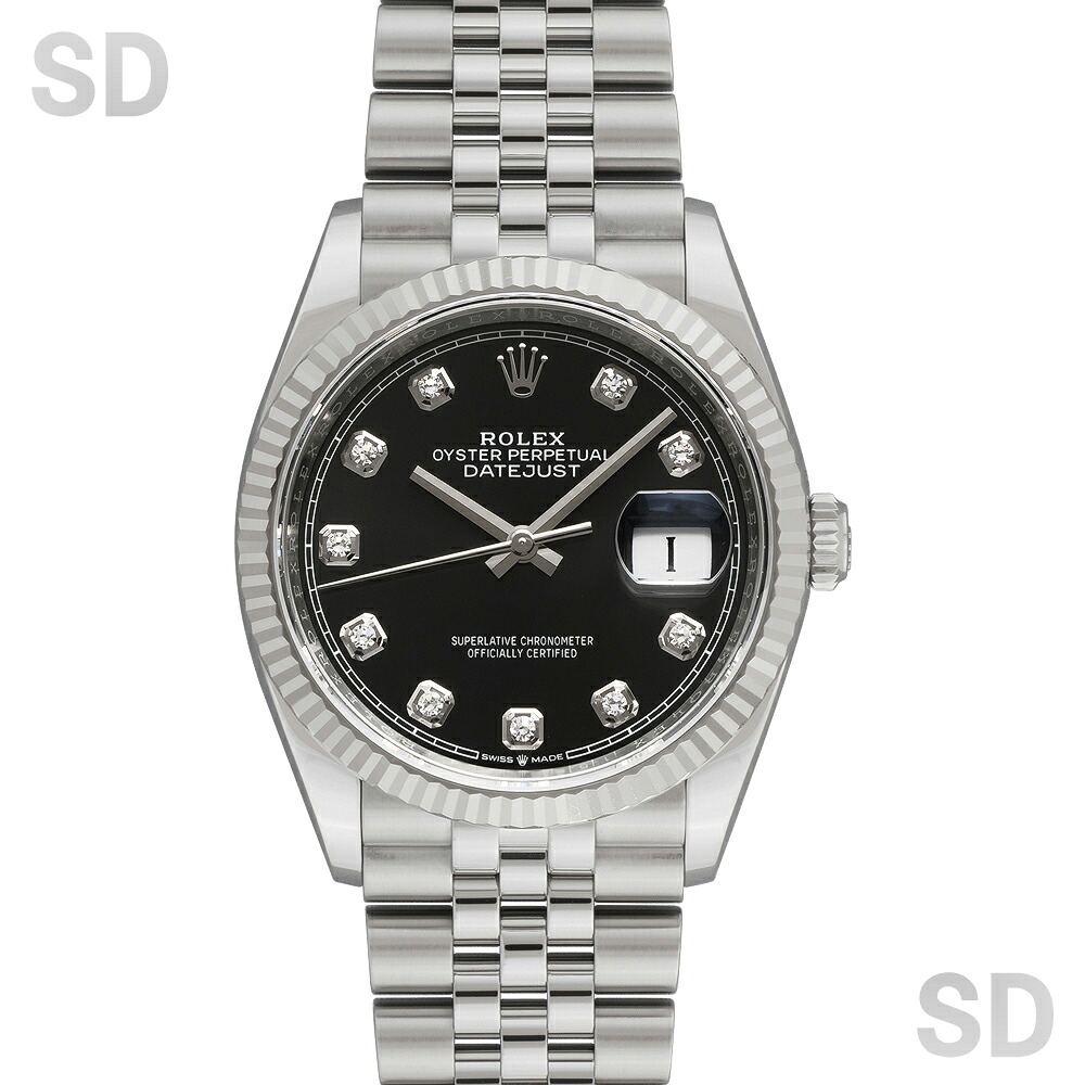 【無金利60回ローン】ROLEX ロレックス デイトジャスト36 126234G ブライトブラック/ダイヤ メンズ 【中古】｜ロレックス専門店サテンドール