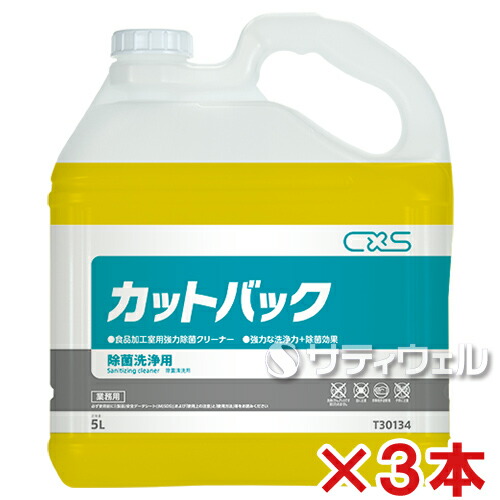 【貨物輸送無料】シーバイエス(ディバーシー) 撥ねのけるうしろ側 5L 3本書き割り