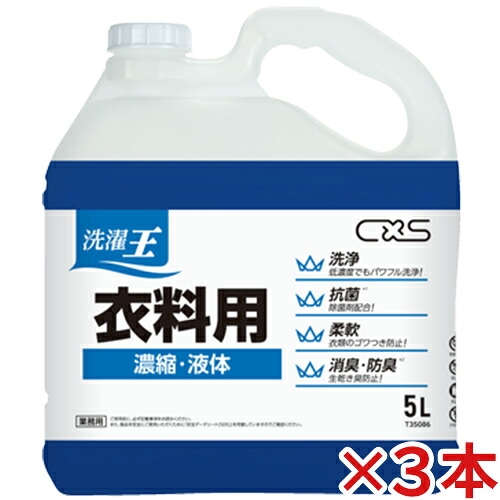 シーバイエス 洗い濯ぎ王 お召しもの用 5L×3本 【貨物輸送無料】