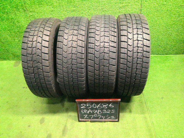 【中古】15インチ 冬 スタッドレスタイヤ 185/60R15 4本 ダンロップ 22年製 自社品番250686