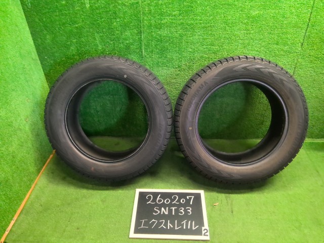 【中古】スタッドレス タイヤ 18インチ 22年製 2本 235/60R18 ヨコハマ アイスガードGO75 エクストレイル 6AA-SNT33外し 自社品番260207 QAB｜くるまの110ばん