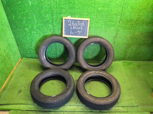 【中古】スタッドレスタイヤ 14インチ 22年製 ブリヂストン VRX3 155/65R14 4本セット 自社品番260306 S28｜くるまの110ばん