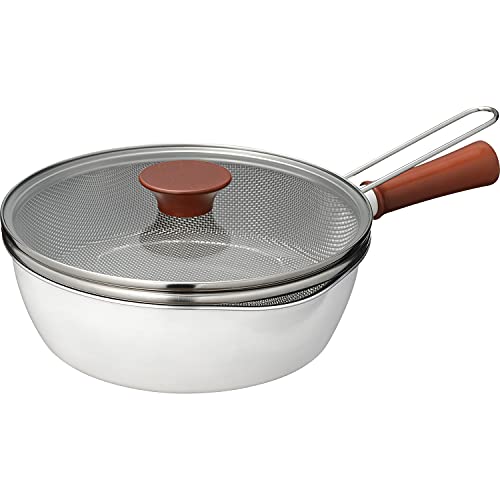 和平フレイズ マルチ フライパン 24cm IH対応 ガス ストレーナー ざる 揚げる 茹でる ホワイト 白 PFOAフリー ふっ素樹脂 送料無料