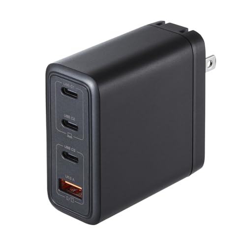 サンワサプライ USB PD対応AC充電器（PD100W・C×3+A×1） ACA-PD104BK 送料無料