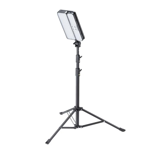 サンワサプライ LED投光器/ライト 充電式（ソーラー+USB-C充電）3000lm 防水IP44 サブ機着脱可 3段階調光 三脚・収納 送料無料