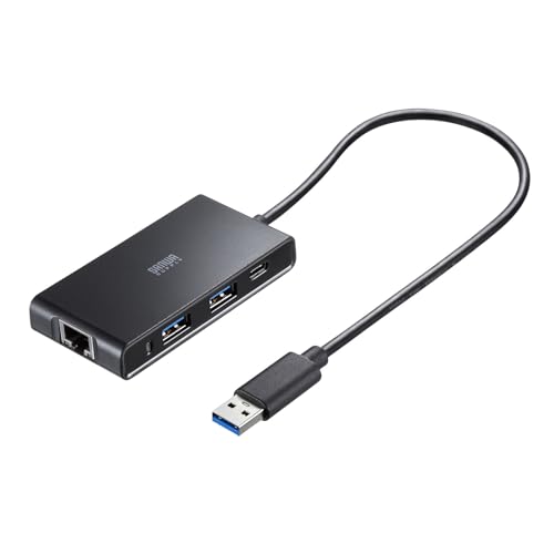サンワサプライ USBハブ付き 2.5ギガビットLANアダプタ(USB A接続) USB-3HLS8BK 送料無料|サトイチ商会