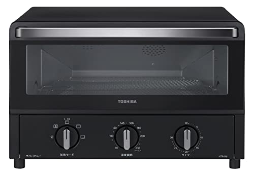 東芝(TOSHIBA) トースター オーブントースター 4枚焼き 温度調節機能付き 角皿付き タイマー30分 ブラック HTR-R6(K 送料無料