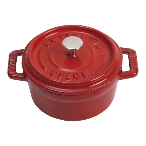 staub ストウブ 「 ミニ ピコ ココット ラウンド 桜んぼう 10糎 」 弱められた 両手 鋳込み ホーロー 鍋 【日本置き目売りわたす品】  貨物輸送無料