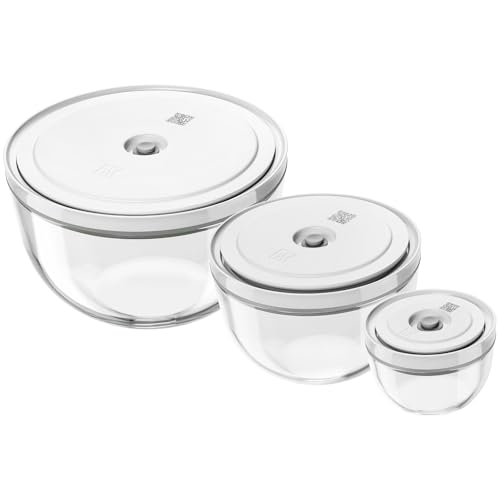 ZWILLING ツヴィリング 「 フレッシュ & セーブ 真空保存ボウル 3個セット S/M/L ガラス 」 ボウル セット 密閉 蓋 送料無料