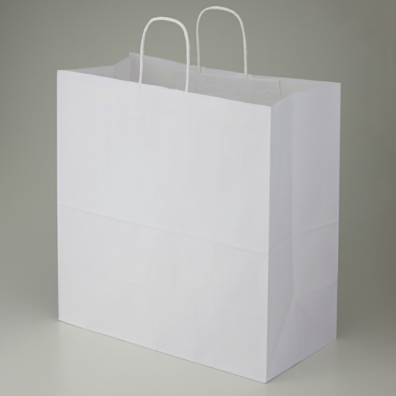【ケース販売】紙袋　手提げ　45-1　白無地　200枚　（幅450×マチ220×高さ455mm)