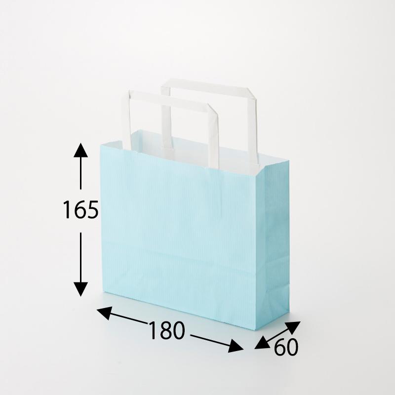 【ケース販売】紙袋　手提げ　18-2　白筋ムジB　400枚　（幅180×マチ60×高さ165mm)