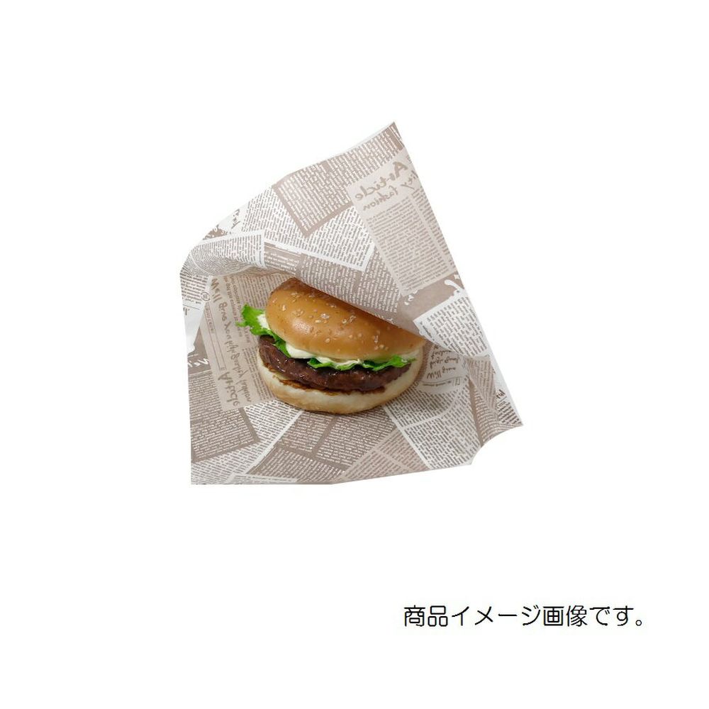 【ケース販売】バーガー袋　NO.１８　アーティクル　3000枚 巾180×長さ182mm 【業務用　ハンバーガー袋、カレーパン袋　パン袋　英字】