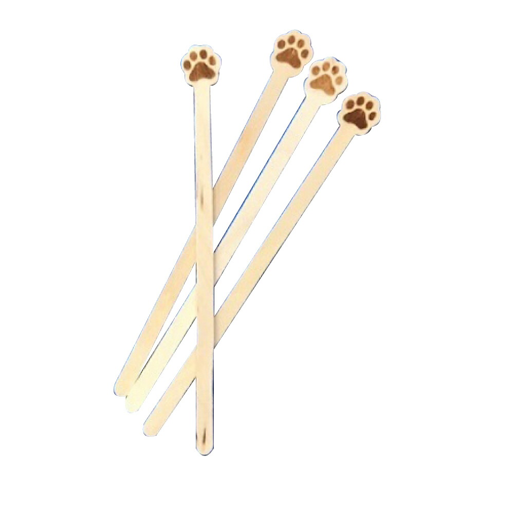 楽天市場 木製マドラー 肉球 130mm 100本 ウッドマドラー 使い捨て コーヒー ホットドリンク かわいい おしゃれ サトーイク