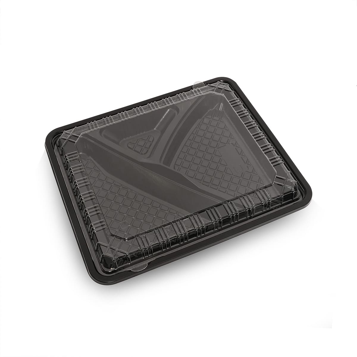 使い捨て　弁当箱　【ケース販売】ＣＹ－２－４　黒　本体、ふたセット　400枚