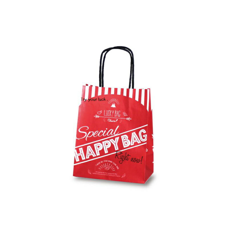 【取り寄せ品 入れもの売りわたす】紙袋 T－２ HAPPY BAG 200枚