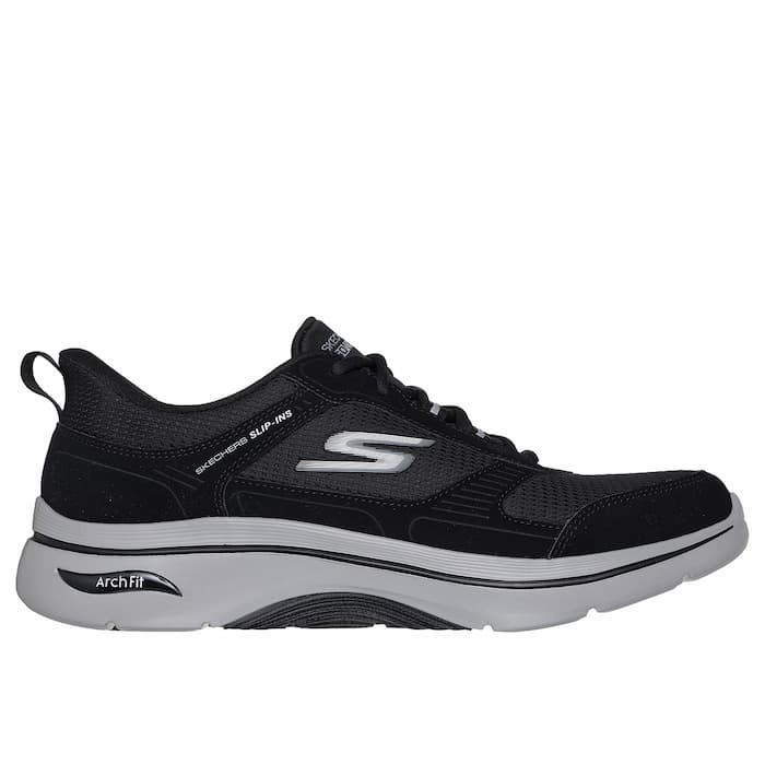 【箱ダメージ有】SKECHERS スケッチャーズ スリップインズ ゴーウォーク アーチフィット GO WALK ARCH FIT 2.0 メンズ スニーカー ウォーキングシューズ 手を使わずに履ける ハンズフリー 216650-BKGY