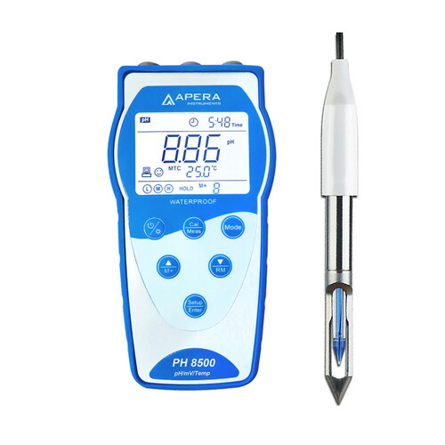 APERA アペラ 獣肉用携帯型pH計 PH8500-MT (金モール形pH電極 LabSen 763付) 資料保護すること能力のある