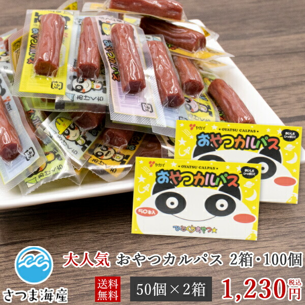 市場 おやつカルパス サラミ 100個 おやつサラミ おつまみ カルパス おやつ 送料無料 50個入 2袋
