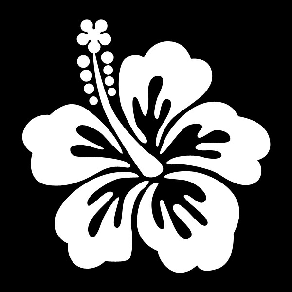 ラインナップ【ハワイアン／ハイビスカス】宛名シール Amazon.co.jp: ハイビスカス・南国植物のシルエットカッティング